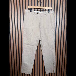 Proper Cloth Dress Pants 34 x 32 Men’s Gray Flat Front Cotton Linen Button Trous